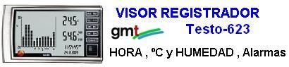 visor termohigrometro de sobremesa testo 623