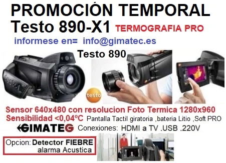 romociòn temporal termografica testo 890 X1 gimateg