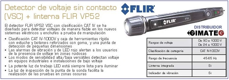 detector voltaje flir vp52