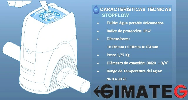 valvula antifuga agua stopflow para viviendas autoconfigurable gimateg