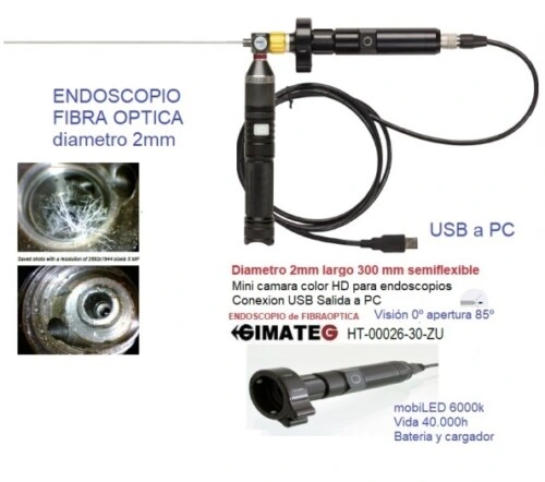 endoscopio fibra optica rigido 2mm consulte gimatec instrumentos