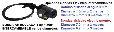 sondas videoscopio articula 360 grados G+ gimateg