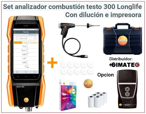 analizador gases combustion testo 300 gimateg distribuidor test