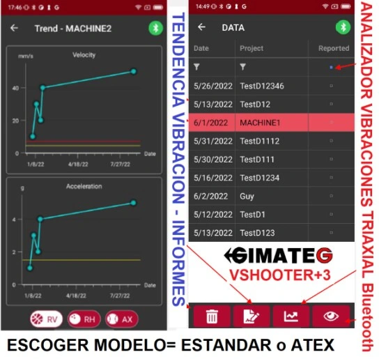 informe estado maquina vibrometro triaxial vshooter3