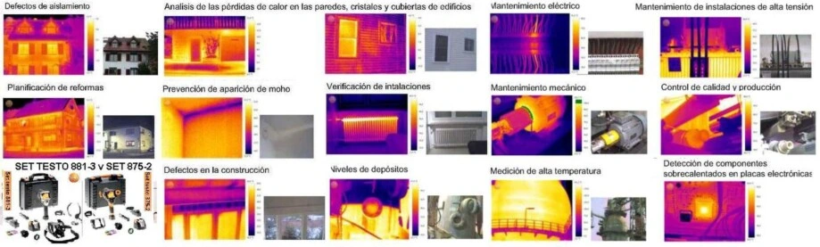 aplicaciones termografica testo 875 con Doble optica gimateg