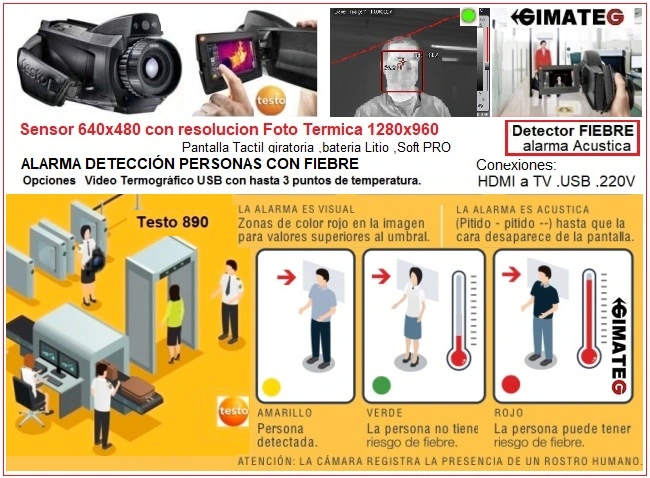 termografica testo 890 alta sensibilidad para personas medicina fiebre gimteg distribuidor testo 