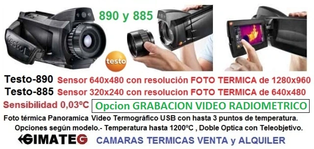 CAMARA TERMOGRAFICA testo grabacion video termico