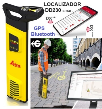 localizador cable y sondas dd230 con gps y bluetooth DX leica gimateg 