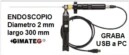 ndoscopio fibra optica 2 mm largo 300mm graba USB GimateG