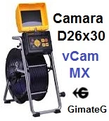Camara  tuberias largo 30 metros vCam MX vivax GimateG