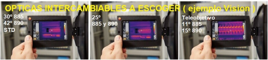 vision con diferentes opticas intercambiables testo 890 885 gimateg